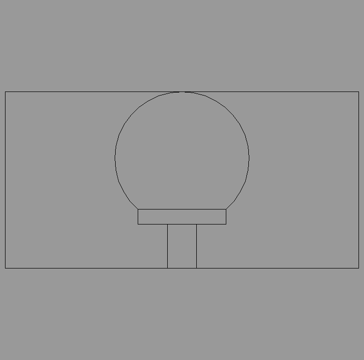Bloque Autocad Vista de Lámpara mod. 03 en Alzado